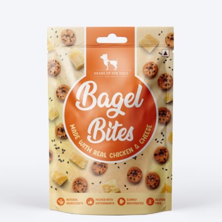 HUFT Bagel Bites Made With Real Chicken & Cheese Dog Treat - 140 gm