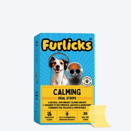 Furlicks Calming Aid Mixed Fruit Oral Supplement For Cat and Dog - 45g (30 Strips)