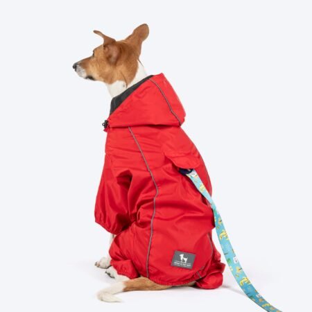 HUFT Puddle Jumper Full Coverage Raincoat For Dog - Red