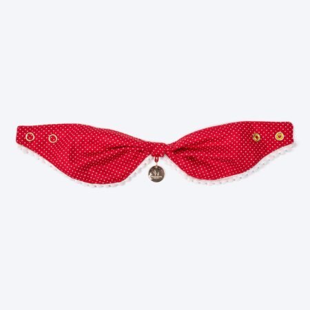 HUFT Polka Festive Scarf For Cats & Puppies - Red & White