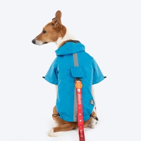 HUFT Magical Mist Raincoat With Harness Opening For Dog - Sky Blue