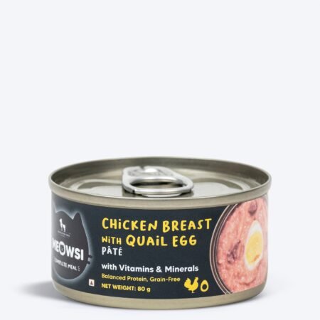 Meowsi Chicken Breast & Quail Egg Pate Wet Cat Food 80g