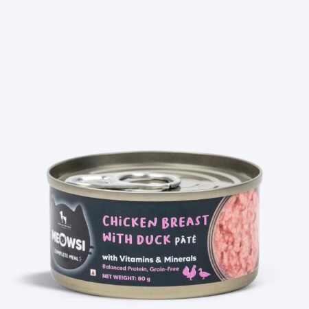 Meowsi Chicken Breast & Duck Pâté Wet Cat Food 80g
