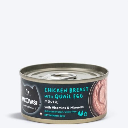 Meowsi Chicken Breast & Quail Egg Mousse Canned Cat Food 80g