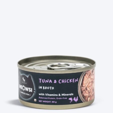 Meowsi Tuna & Chicken in Broth Wet Cat Food Can 80g