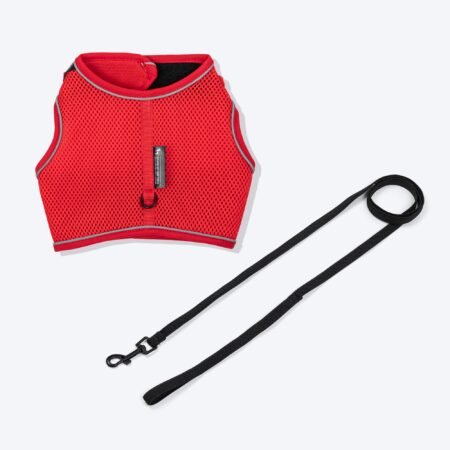 HUFT Essential Harness & Leash Set For Cat - Red
