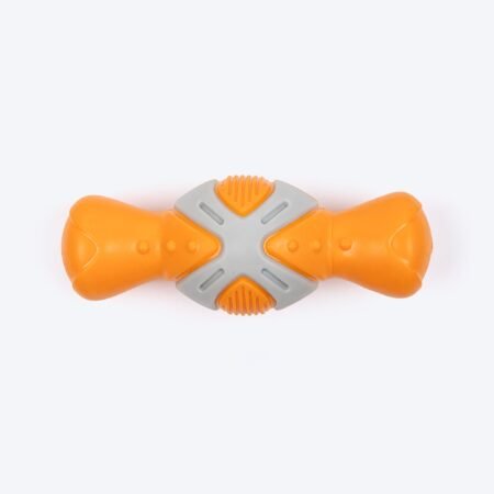 Dash Dog Super Chompster Chew Toy For Dog - Orange & Grey