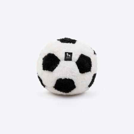 HUFT Plush Floofball With Squeaker For Dog - Black & White