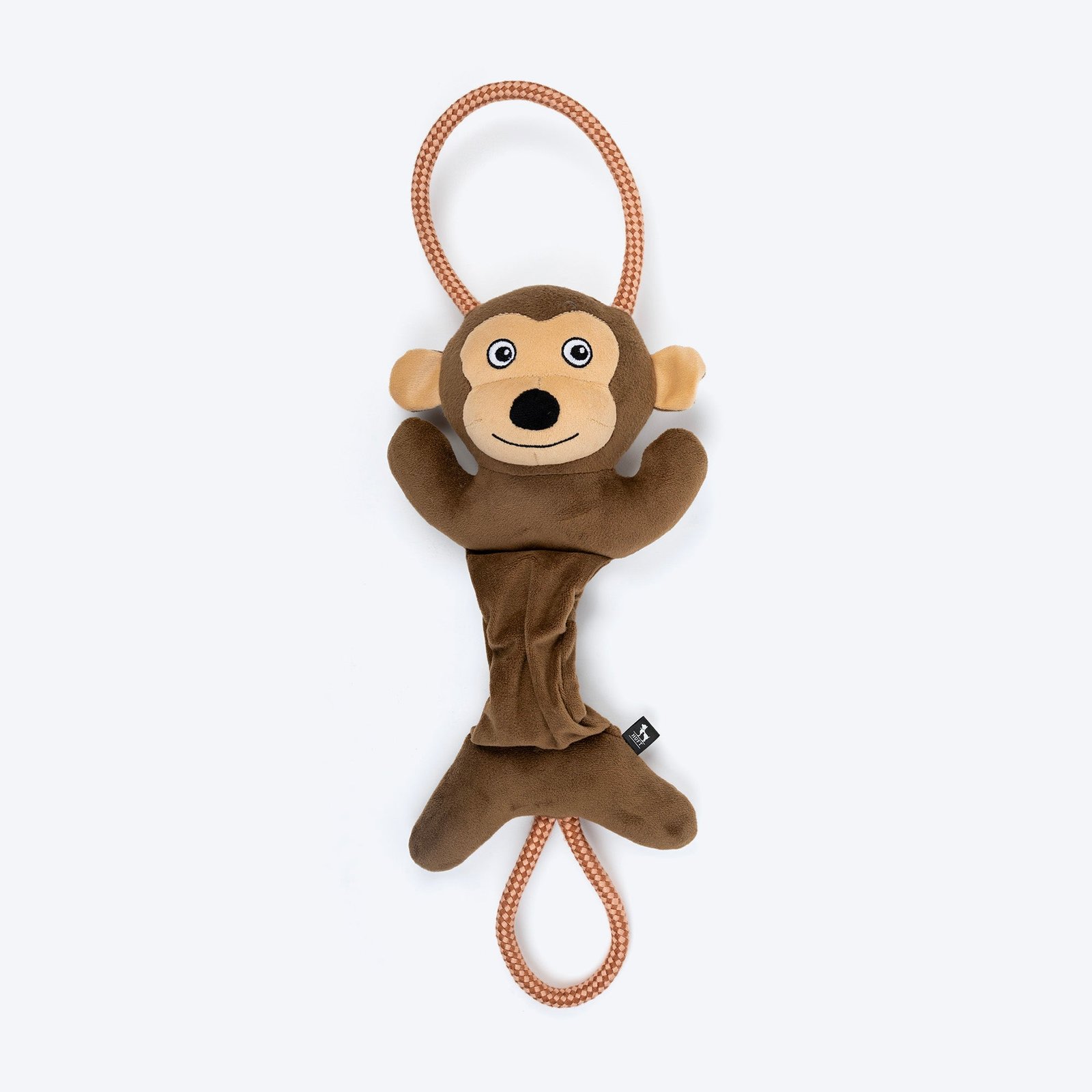 DSC_0699copy_e87509f2-aa41-4254-ad1a-3a9d52b39291.jpg HUFT Bungee Monkey Squeaky Plush Toy For Dog - Brown