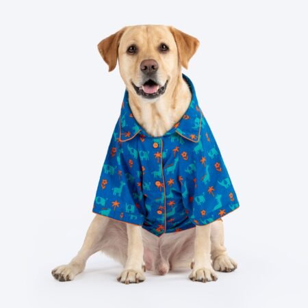 HUFT X Pinklay Jungle Joyride Shirt For Dog - Blue & Orange