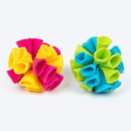 TLC Bouquet Ball Interactive Toys For Cat - Multicolor - Set of 2