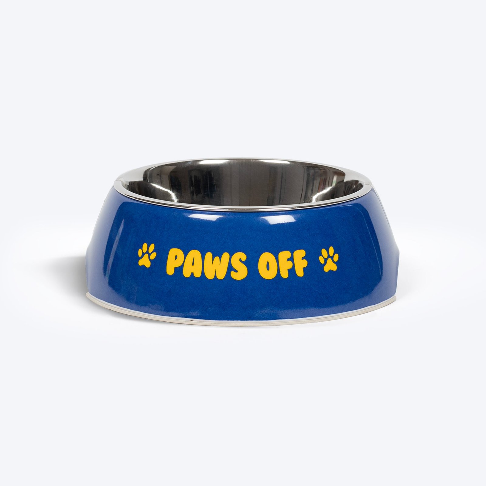 DSC_2334-2.jpg HUFT Paws Off Printed Melamine Bowl for Dogs - Blue