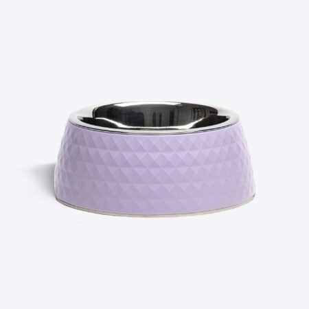 HUFT Prism Embossed Melamine Bowl For Dogs - Lilac