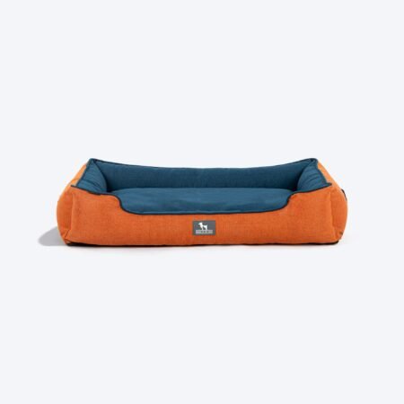 HUFT Rustic Retreat Dog Bed - Rust & Navy