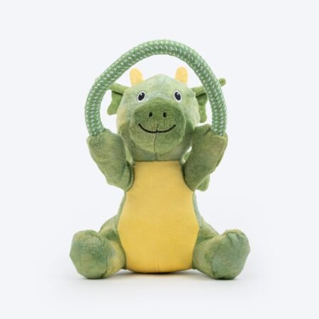 Dash Dog Dino Squeaky-Saurus Plush Toy For Dog - Green
