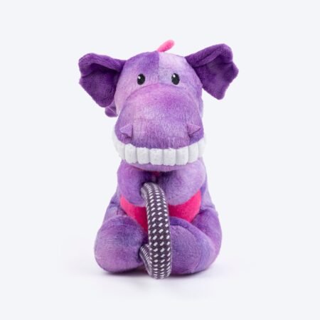 Dash Dog Cheeky Dinosaurus Squeaky Plush Toy For Dog - Purple