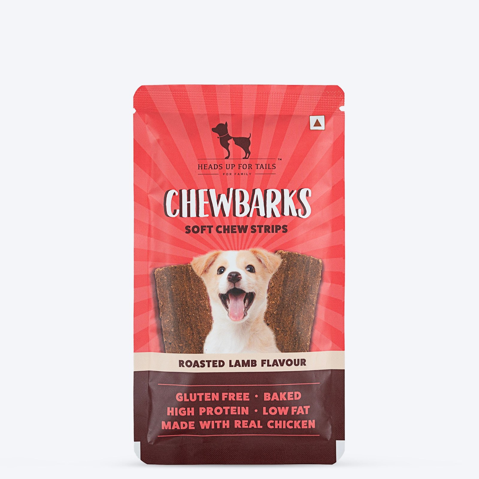DSC_4798.jpg HUFT Chewbarks Dog Soft Chew Strips Treats - Roasted Lamb - 30 gm (Best Before August'26)