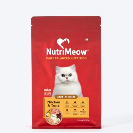 Nutrimeow Chicken & Tuna Dry Adult Cat Food - 400 gm