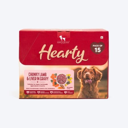Hearty Chunky Lamb & Liver in Gravy Dog Food - Pack of 15 (70 gm each)