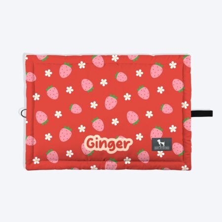 HUFT Personalised Berrylicious Mat For Dog & Cat - Red & Pink