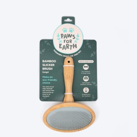 Paws For Earth Bamboo Slicker Brush For Dog & Cat - S