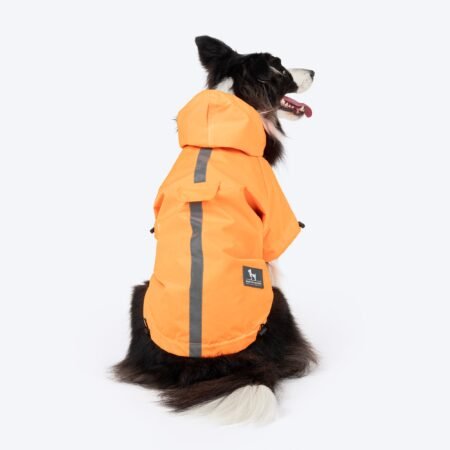 HUFT Magical Mist Raincoat With Harness Opening For Dog - Orange