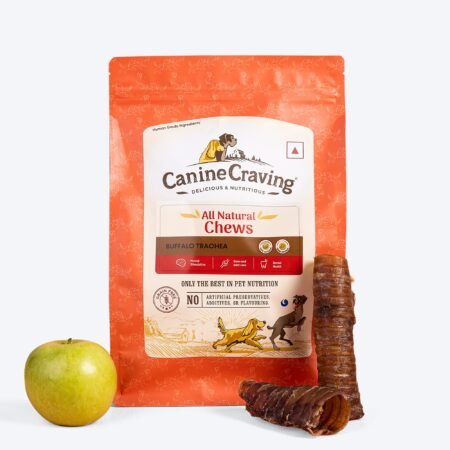 Canine Craving Dehydrated Grass-Fed Herb Buffalo Trachea Dog Treat - 4 Pcs (100 g)