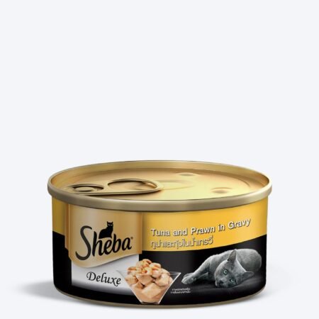 Sheba Deluxe Premium (1+ Years) Tuna and Prawns in Gravy Adult Wet Cat Food - 85 g - Pack