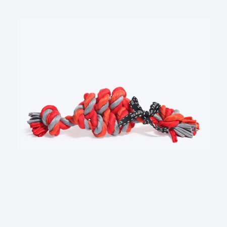 HUFT Knotty Challenge Dog Rope Toy - Orange/Grey - 22 cm