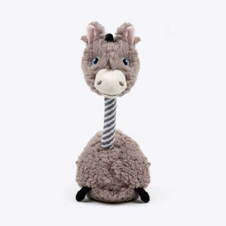 HUFT Long-Ey Donkey Squeaky Plush Toy For Dog - Brown