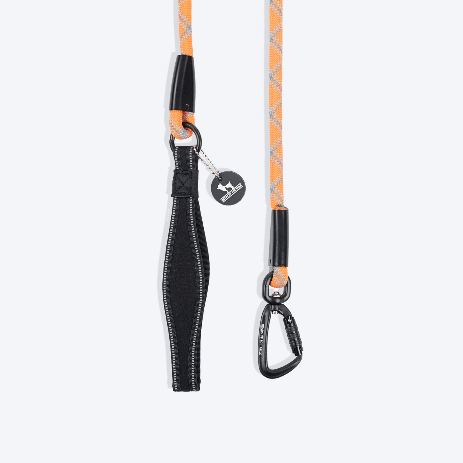 HUFT Xplorers Rope Leash With Carabiner For Dog - Orange - 5 ft