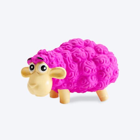 Outward Hound (Nina Ottosson) Tootiez Sheep Latex Rubber Dog Toy Pink