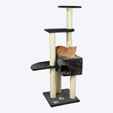 Trixie Alicante Tree Cat Scratching Post - Grey - 4.7 Feet
