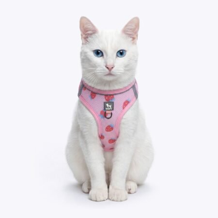 HUFT Easy Breezy Step-In Harness & Leash Set For Cat - Pink