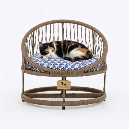 HUFT Purrfect Snuggle Elevated Bed With Cushion For Cat - Brown
